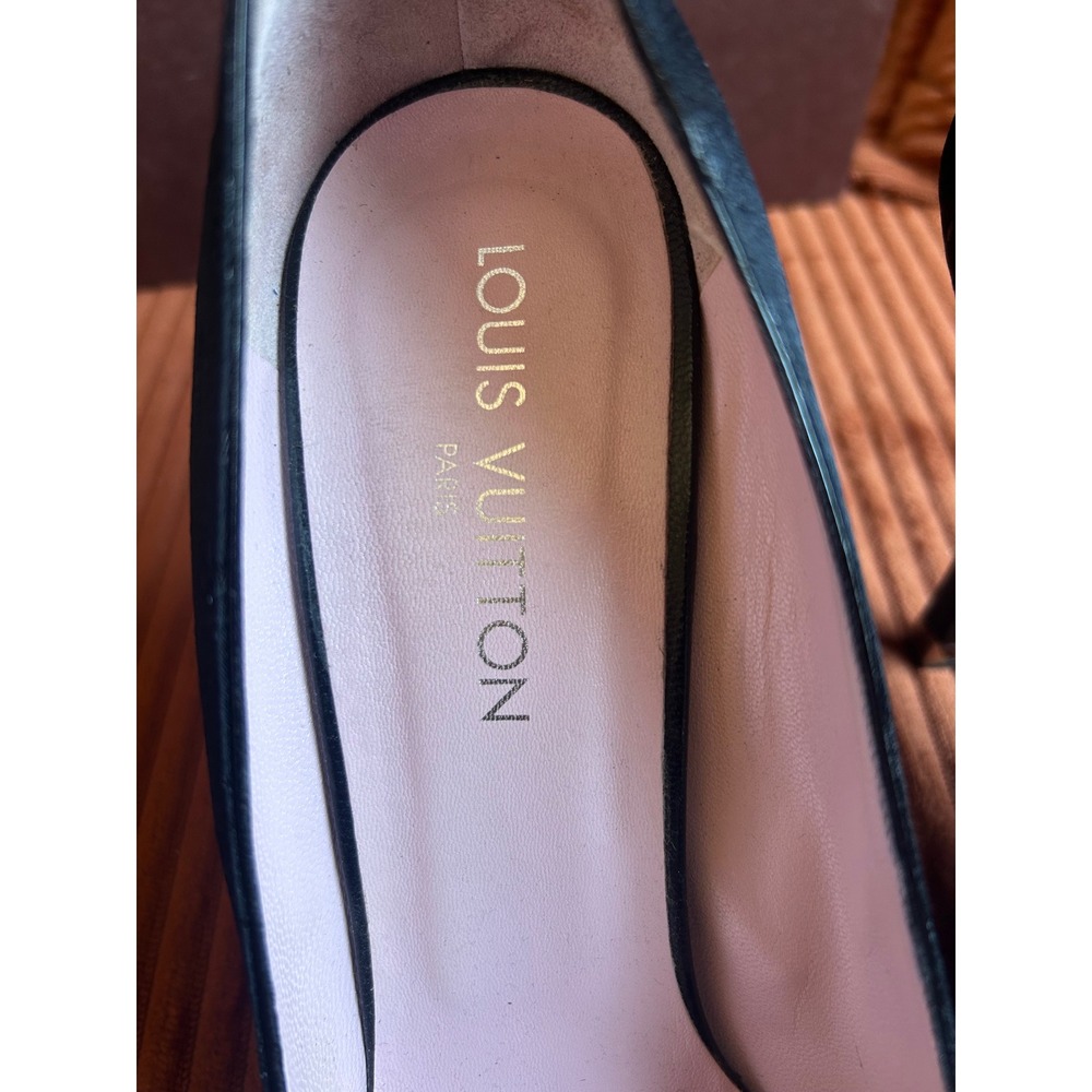 Louis Vuitton Monogram Satin Pointed Toe Pumps Black Womens US 10.5 - Picture 6 of 13